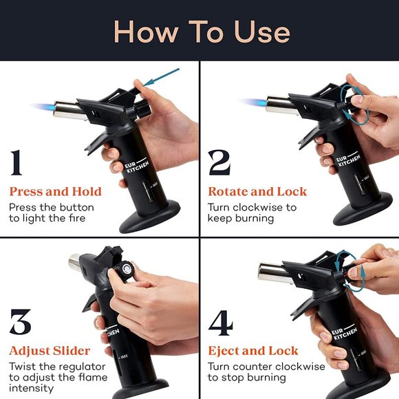 Premium Culinary Torch Butane Cooking Kitchen Blow Torch - Picture 7 of 9